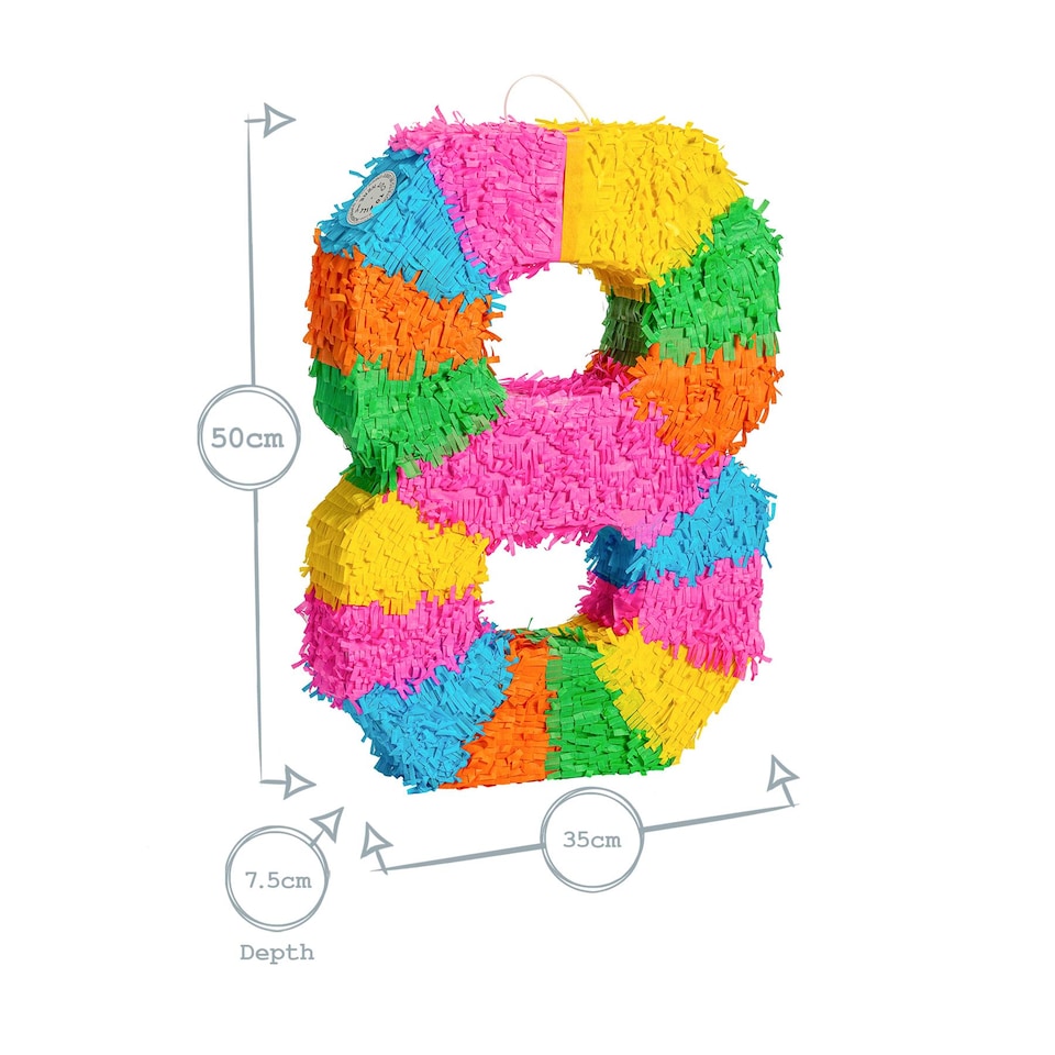 image 1 of Fax Potato 80th Birthday Pinata Set with Stick & Blindfold - Pink Stick