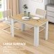 image 4 of HOMCOM Dining Table for 4-6 People, Wood Effect Tabletop