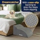 image 6 of Dreamcatcher 2 Step Dog Stairs for Bed 55x40x30cm, High Density Foam Ramp | Grey | Grey | 2 | 1
