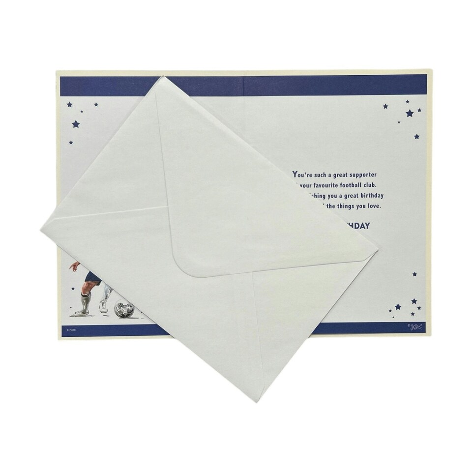 image 1 of A Man In White and Blue Soccer Uniform Customized Male Birthday Card