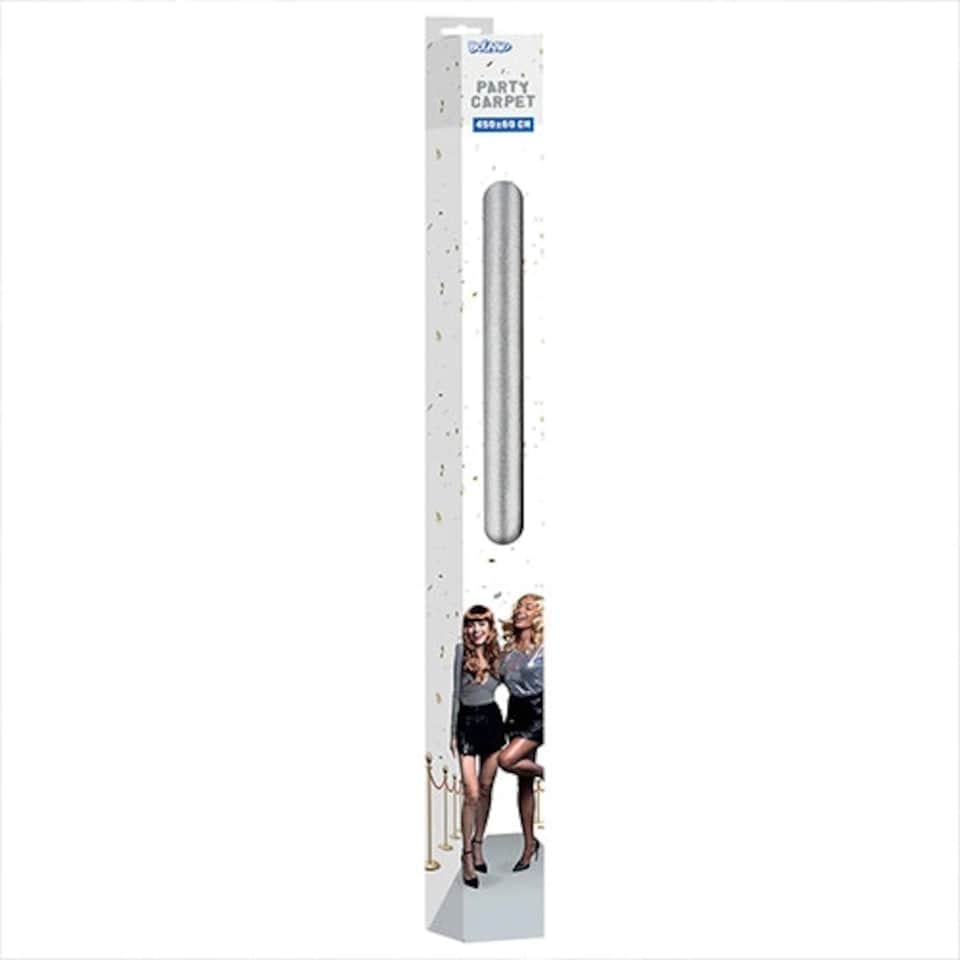image 1 of Silver Event Carpet Runner with Adhesive Strips 4.5m x 60cm