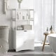 image 2 of kleankin Bathroom Floor Storage Cabinet Kitchen Sideboard Standing Unit W/ Doors
