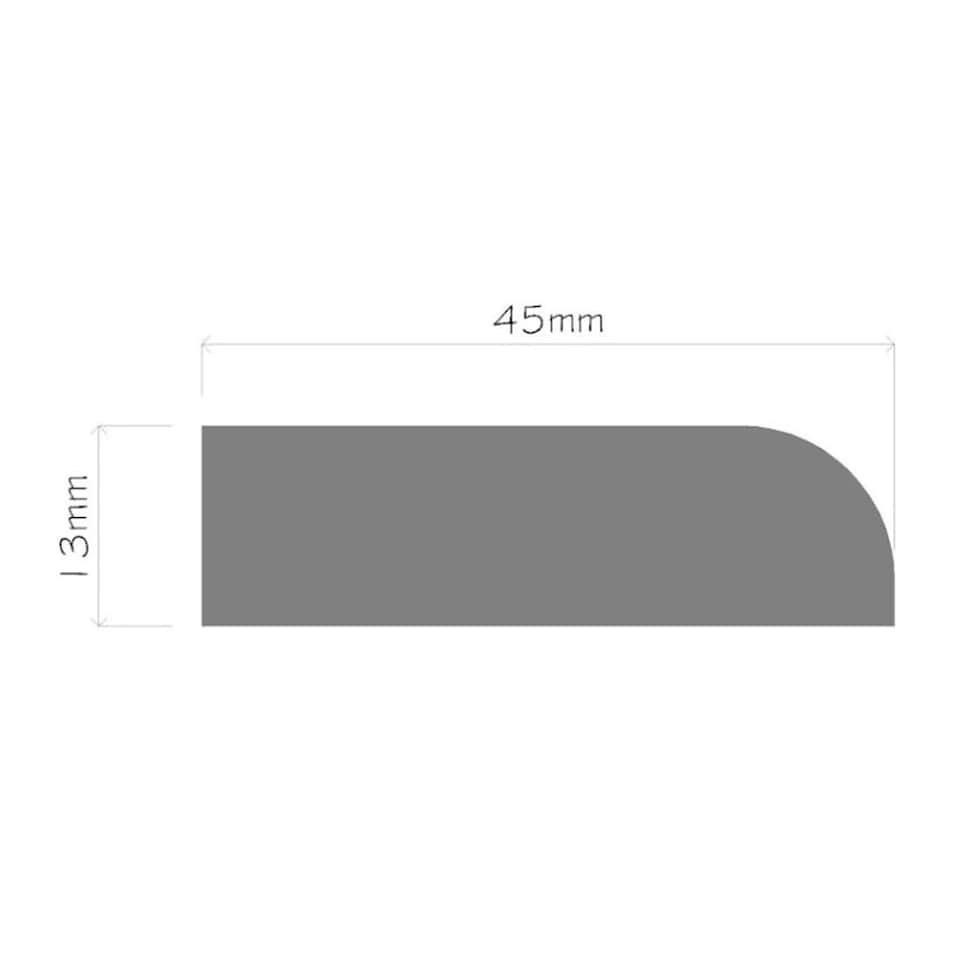 image 1 of PACK OF 10 (Total 10 Units) - 19mm x 50mm (15mm x 45mm Finish) Once Rounded Timber Architrave 10mm Radius - 4.5m Length