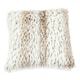 image 2 of Bosie Lamina Animal Print Square Fur Cushion Cream