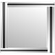 image 2 of Dalton Black All Glass Wall Mirror 100 x 70 CM Black