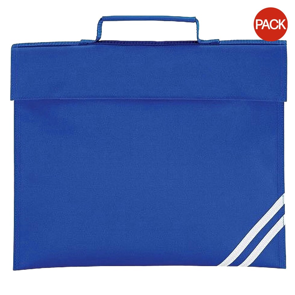 image 1 of Quadra Classic Book Bag - 5 Litres (Pack of 2) - Bright Royal - One Size