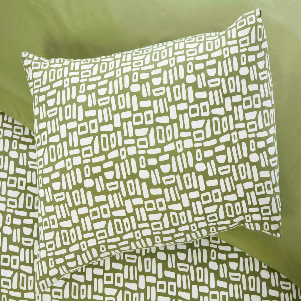image 1 of Pebbles Polyester Duvet Cover Set with Pillowcase Blue | Double