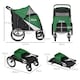 image 2 of PawHut Foldable Pet Stroller with Cushion, for M, L Dogs - Green