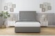 image 2 of Sloomy Somerset Pewter Dumfries Divan Bed Base No Drawers With 26 Inch Strutted Headboard | Grey | Pewter | Small Double | 1