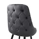 image 5 of Living and Home Set of 2 Modern Upholstered Velvet High Chairs Bar Stools