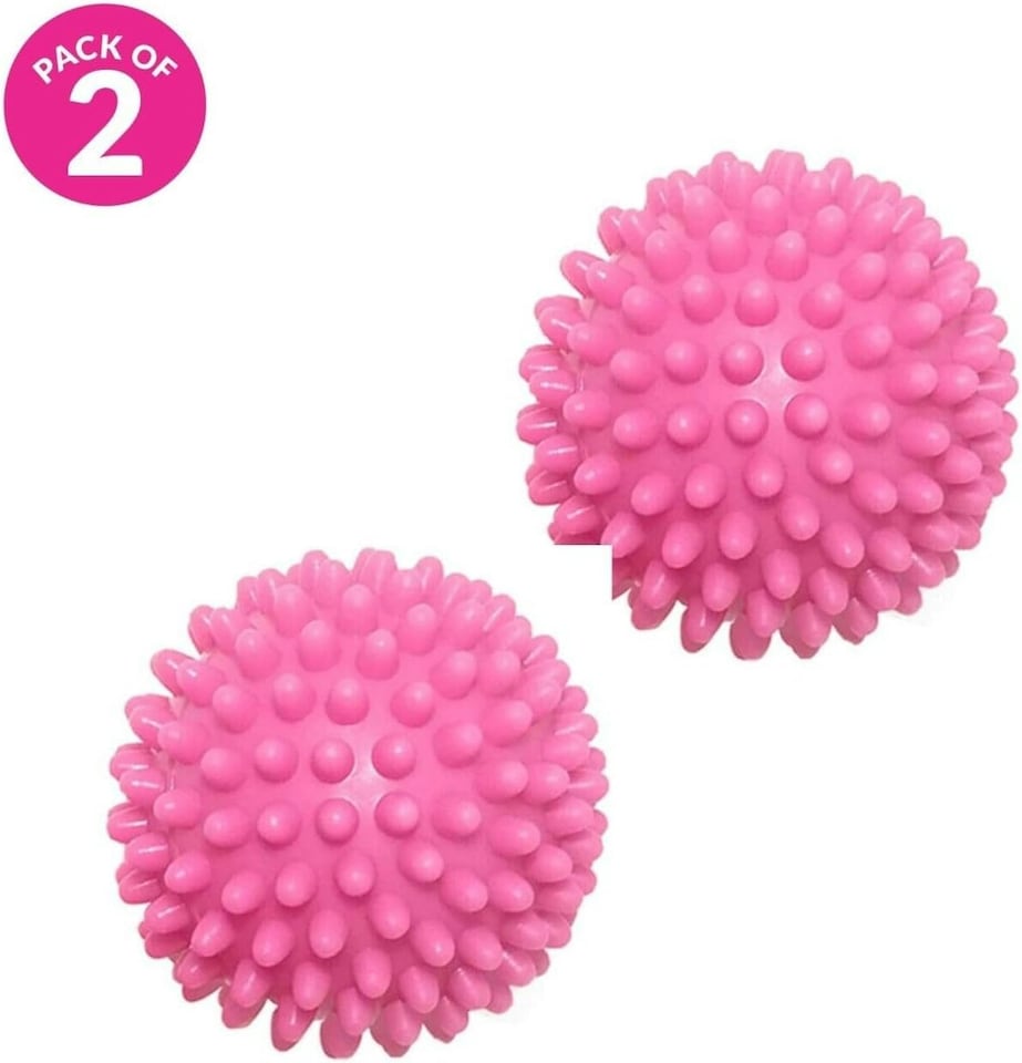 image 1 of Pack of 2 Swirl Fabric Softening Tumble Dryer Pink Balls