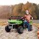image 2 of HOMCOM Kids Ride on Car, Electric Car for Kids with Electric Bucket, 12V 2 Seater UTV with Shovel, Parental Remote, 4 Spring Suspension Wheels, Working Horn, Music - Green