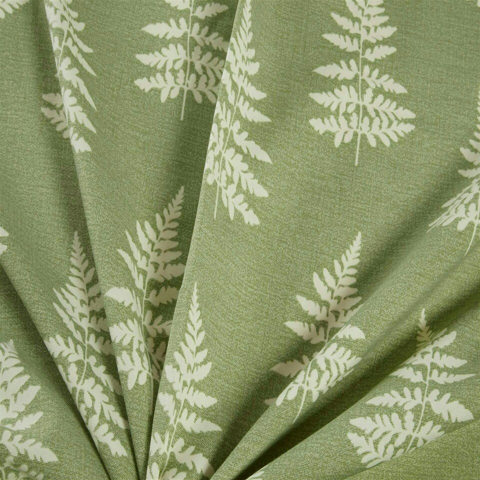 image 1 of Esher Eyelet Curtains - Green - 168cm x 183cm