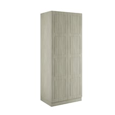 Shaker Urban Oak Double Wardrobe with Single Rail & Internal Drawers Brown