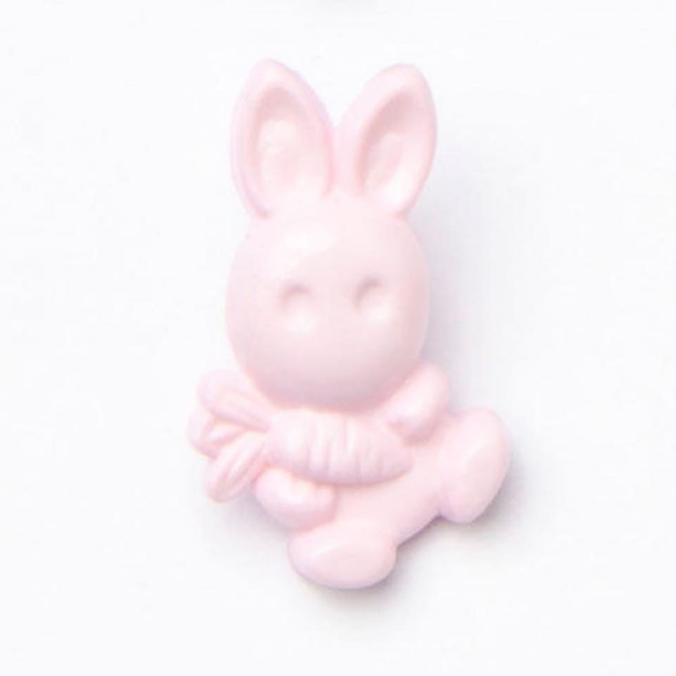 Minerva Pale Pink Bunny Rabbit Buttons for Dressmaking - 20mm - per value pack of 100