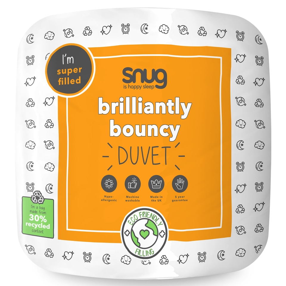 image 1 of Snug Brilliantly Bouncy 10.5 Tog Duvet, All Seasons Quilt, Single