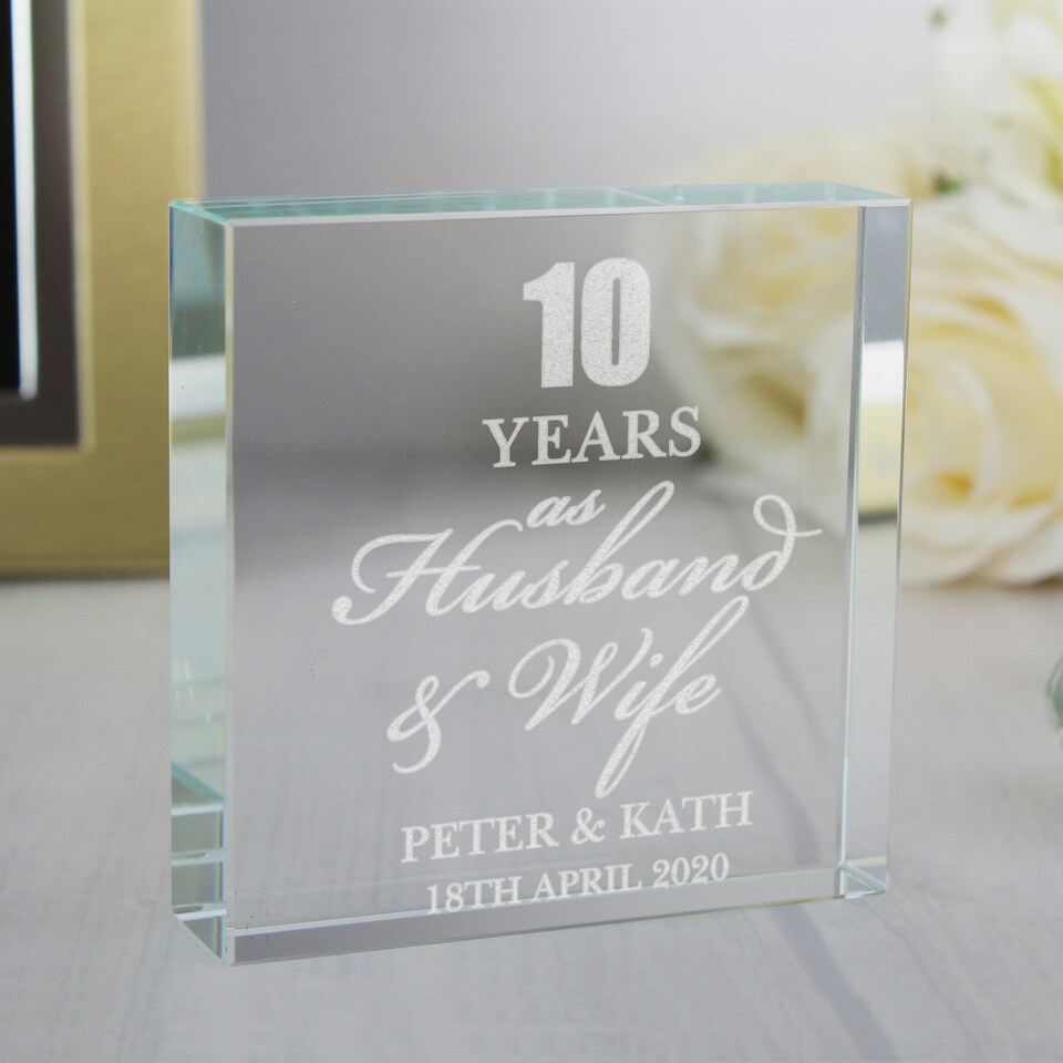 image 1 of Personalised Anniversary Crystal Token Clear | One Size