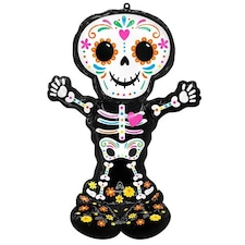 Halloween Standing Skeleton Airloonz Air Fill Giant Foil Balloon 132cm / 52 in