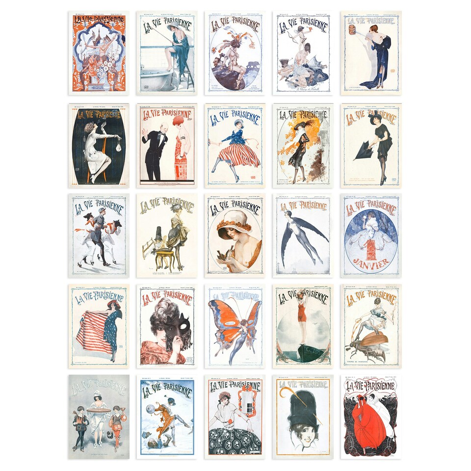 image 1 of French Music Theatre Aesthetic La Vie Parisienne Art A6 Set of 50 Unframed Prints