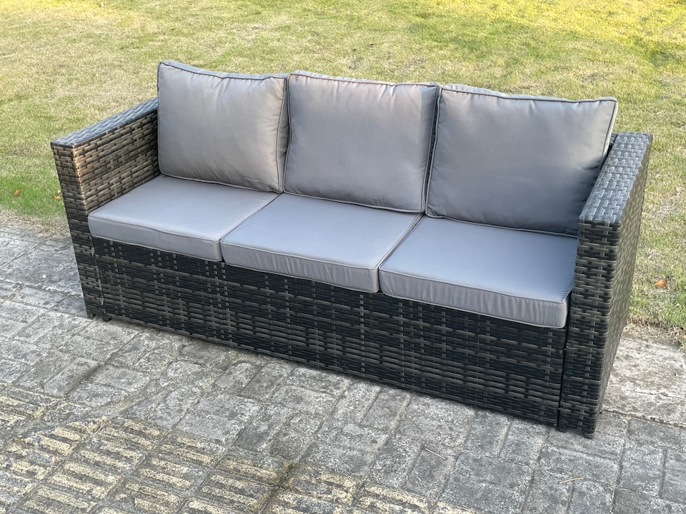 image 1 of Fimous U Shape Rattan Gardern Furniture Dining Sofa Set Adjustable Rising Dining Table With 2 Side Coffee Table
