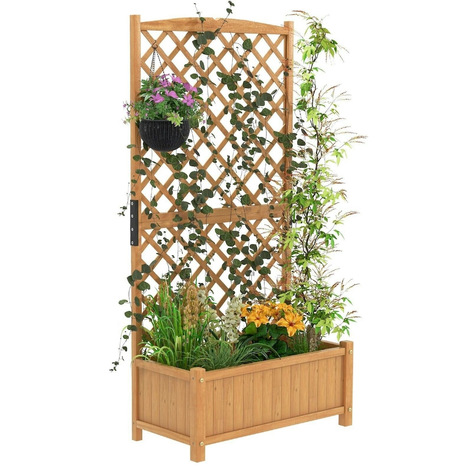 image 1 of COSTWAY Raised Garden Bed Outdoor Plant Container Orange Orange