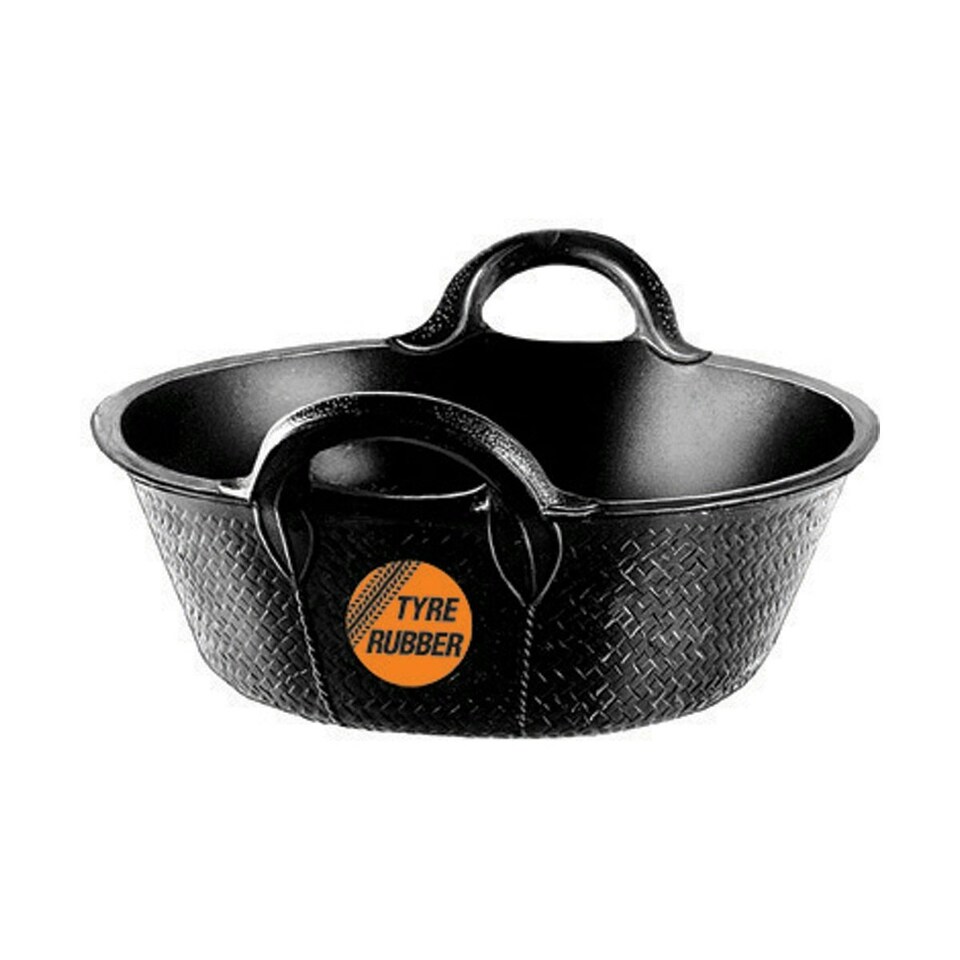 Red Tyre Rubber Skip - Black - Large