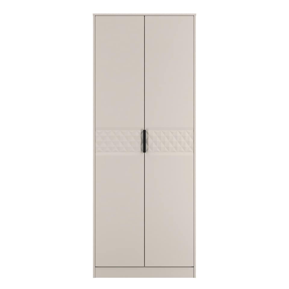 image 1 of Islay Tall Double Wardrobe in Kashmir Matt (Ready Assembled) | Cream | Kashmir Matt