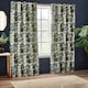 image 2 of Wylder Woodlands Floral Jacquard Green Eyelet Curtains (W)117cm x (D)137cm | Multi