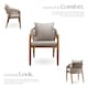 image 3 of Garden Chair Manacor in a Corded Design with Acacia Wood Frame and Matching Cushions | Cream | sand | One Size | 4