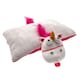 image 2 of Despicable Me Official Fluffy Unicorn Folding Cushion - White/Pink - One Size
