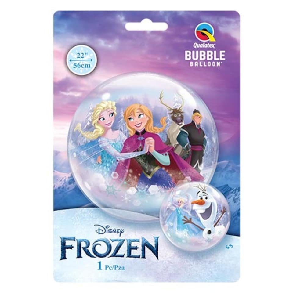 image 1 of Frozen Disney Transparent Bubble Helium Qualatex Balloon 56cm / 22 in
