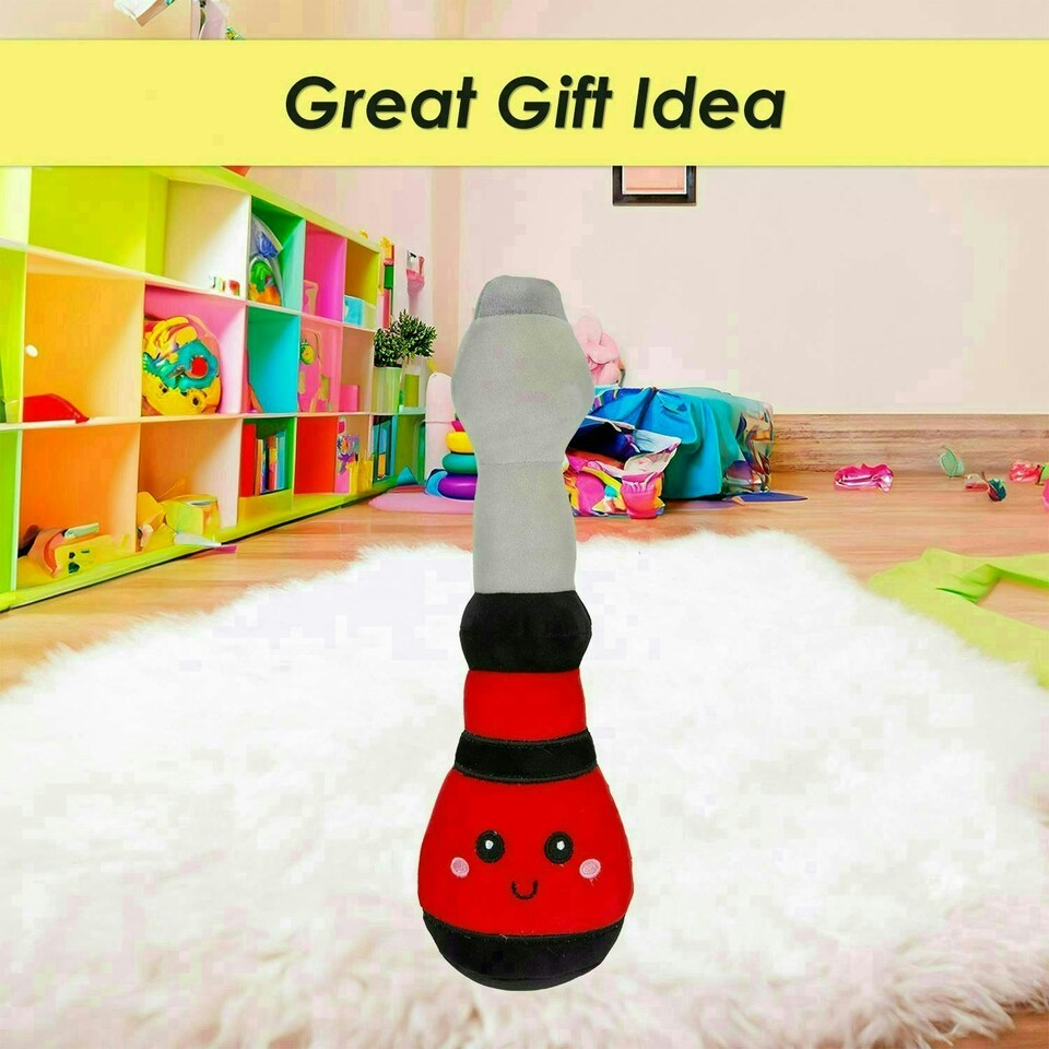 image 1 of Screwdriver Soft Toy Cute Plushie Huggable Cuddly Stuffed Toy 27cm Red
