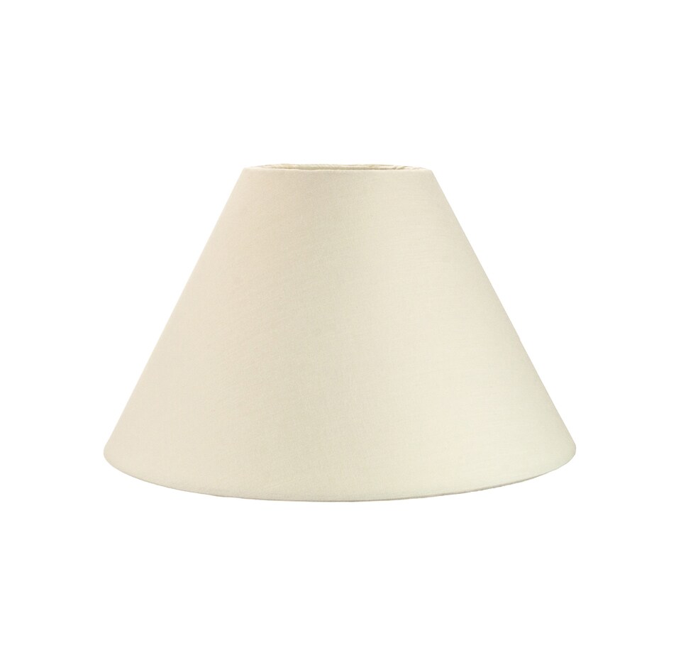 image 1 of Traditional 8 Inch Cream Cotton Coolie Lampshade Suitable for Table Lamp or Pendant | Cream