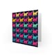 image 2 of Cats Coloured Pattern Strut Art Blank Just to Say Card