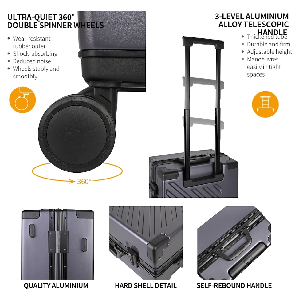 image 1 of Zipperless Suitcase Set, PC Hard Shell, Small & Large, TSA Lock