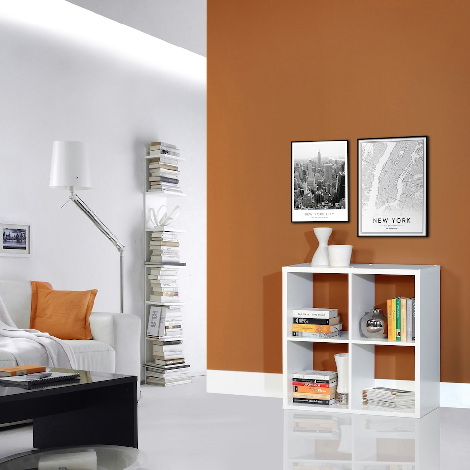 image 1 of Mauro 2x2 Storage Unit in White High Gloss/White