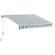 image 1 of Outsunny Garden Sun Shade Canopy Retractable Awning, 4 x 3(m) Green and White 