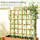 image 4 of Outsunny 3 Tier Wooden Garden Planters with Trellis for Vine Climbing Plants | Brown | Brown