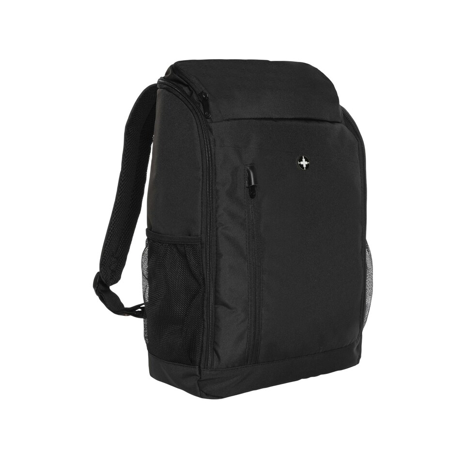 image 1 of Swiss Peak Aware Easy Access Laptop Backpack - Black - One Size Black