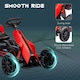 image 4 of HOMCOM Children Pedal Go Kart w/ Adjustable Seat, Handbrake - Red