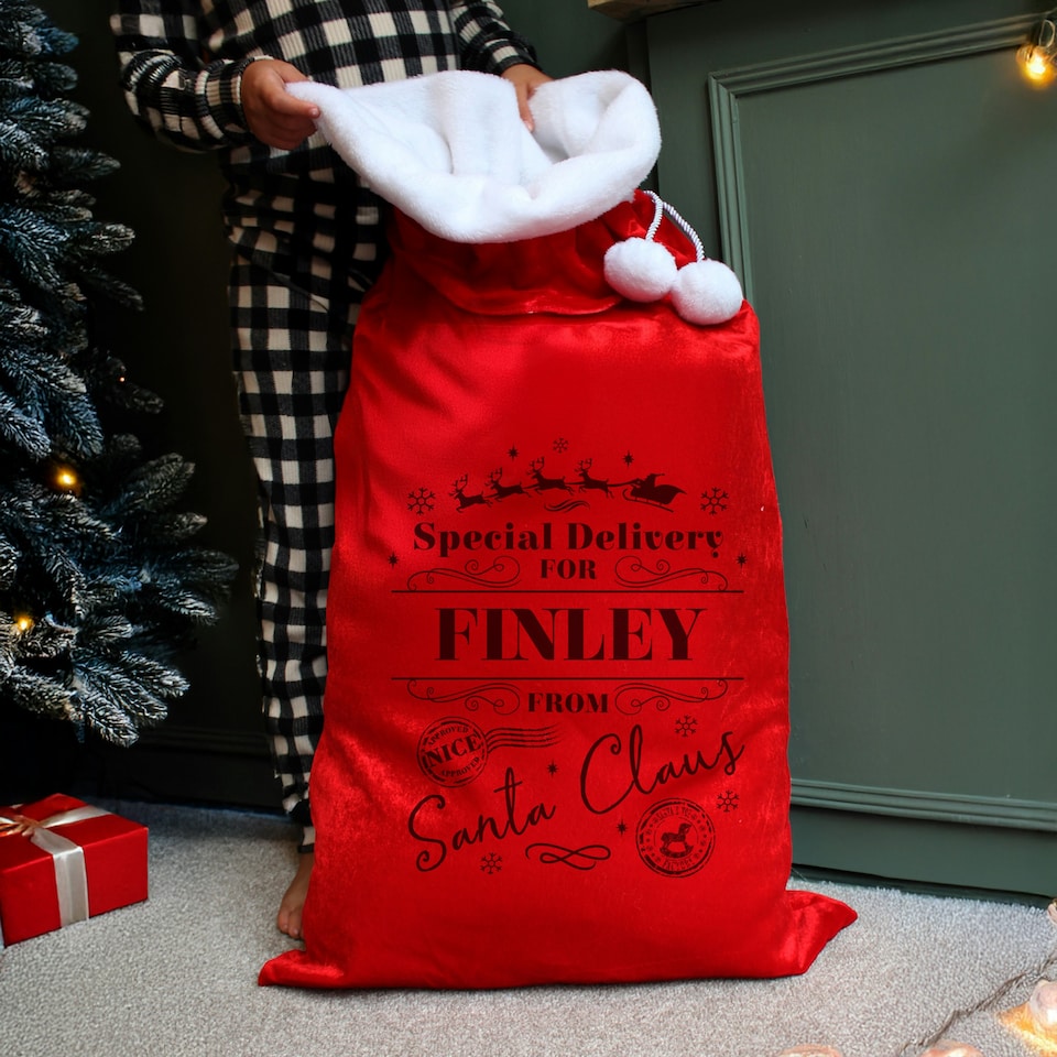 image 1 of Personalised Special Delivery Red Sack