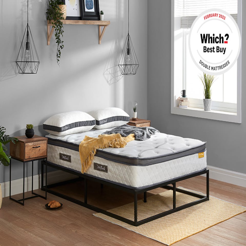 image 1 of SleepSoul Heaven 1000 Pocket Gel Mattress King Size | White | King | 1