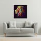 image 2 of lion's head on a purple background in popart style (Canvas Print) 46 x 46 x 4cm