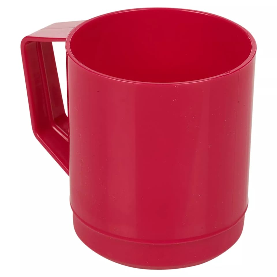 image 1 of 6 Set 260ml Plastic Mug Tumbler Cup & Handle Party BBQ Microwave Dishwasher Safe | Multi | Fuschia