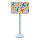 image 1 of ValueLights Bobbles Powder Blue Table Lamp with Abstract Shapes Shade & Bulb | Multi
