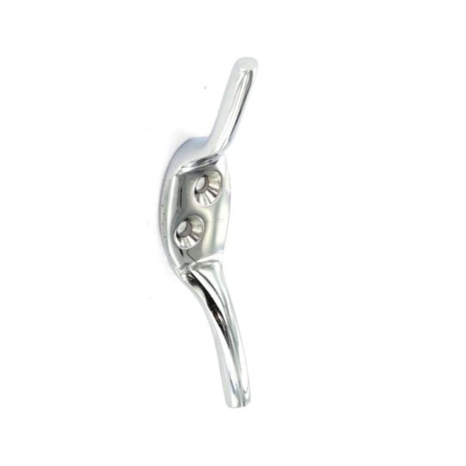 Securit Chrome Cleat Hook - Silver - 75mm