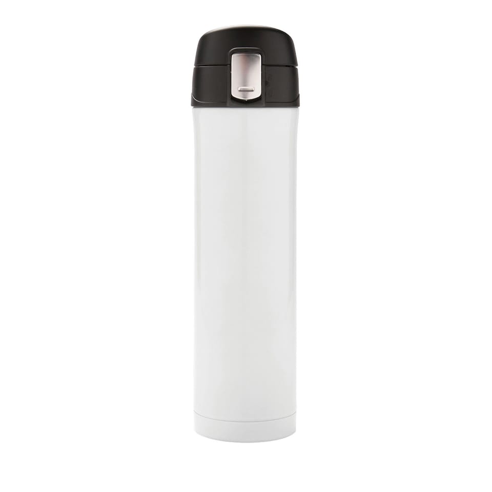 image 1 of XD Collection Lockable Recycled Stainless Steel Vacuum Insulated Flask - White - One Size