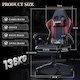 image 2 of Rattantree Ergonomic Gaming Chair Massage Lumbar Footrest Leather Swivel 150 Kg Capacity