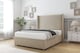 image 2 of Sloomy Devonshire Almond Coniston Divan Bed With Mattress No Drawers With 54" Wingback Headboard 5' King | Cream | Almond | King | 1