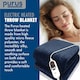 image 5 of Purus Electric Heated Fleece Blanket Throw 160x120cm - Blue Blue
